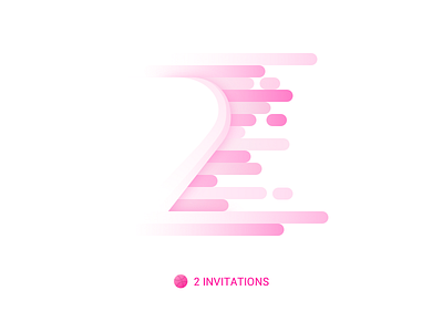 2 Invitations 2 invitations illustraion invitation pink two