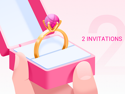 2 invites 2 invites draft gift giveaway illustraion invitation invite invites ring