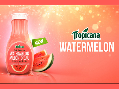 Tropicana Watermelon (Still) cg compositing dynamics matchmoving maya modeling post production product illustration rendering vfx