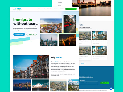 Japa Abroad UI and Web Design branding travel user interface webdesign website