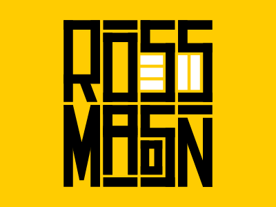 Logo for Ross Mason logo design r logo ideas ross logo ross mason typeface typeface design typeface logo design