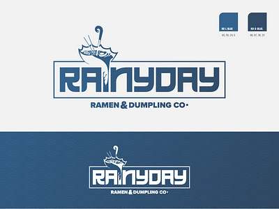 Rainyday: Ramen & Dumpling CO - Logo asian food brand branding design digital 2d illustration logo ramen restaraunt