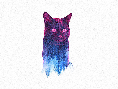 My cat "Pixel" double exposure illustration photography