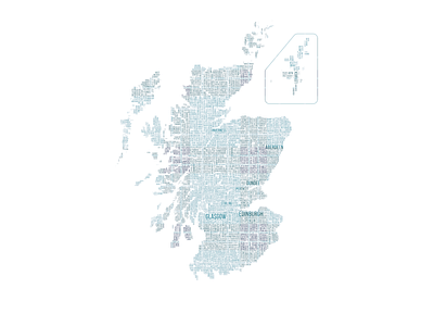 Typographic Map of Scotland