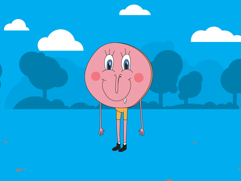 Happy Bologna 2d animation bologna cartoon character happy illustration jump