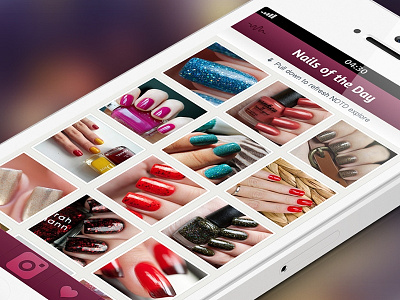 Nails of the Day app concept ios iphone mobile ui