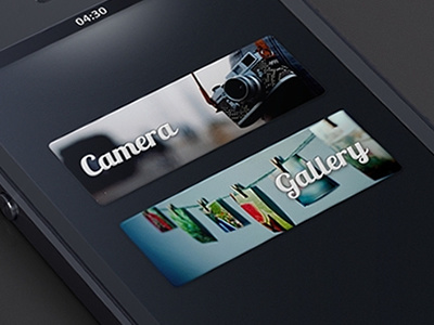 Simple Photo Editor app application black buttons camera dark gallery interface ios iphone mobile photos pics ui