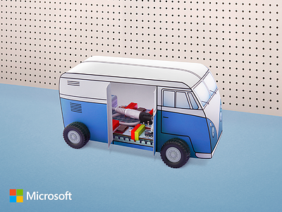 Microsoft Store | littleBits Ad ad agency bus car electronics kids littlebits microsoft vw