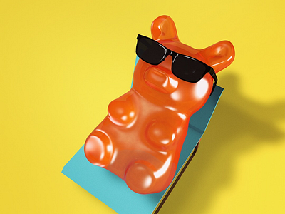 Gummy Bear - Sunbathing