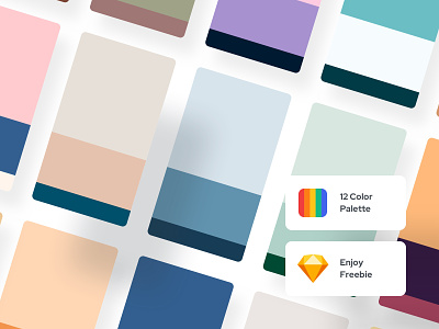 Freebie | 12 Color Palette - Color Exploration 02 color palette component components minimal palettes minimal ui mobile ui palette ui ui palettes uiux web ui