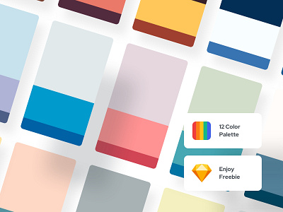 Freebie | 12 Color Palette - Color Exploration 03 brand brand identity color palette color palettes component components freebie graphic design illustraion logo minimal palettes minimal ui mobile ui mobile ui kit ui ui palettes uiux web ui