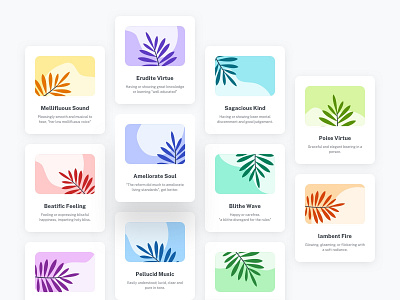 Card Thumbnails | UI Elements Exploration brand identity brand identity design color palette color palettes graphic design minimal ui mobile ui ui kit ui palettes web ui