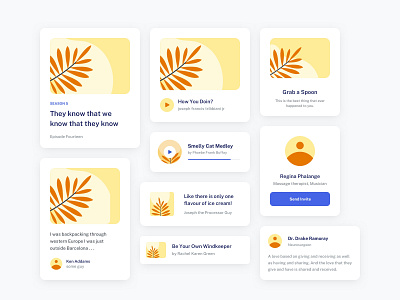 UI Element Explorations cards ui minimal ui mobile ui product design ui ui component ui element ui kit web ui