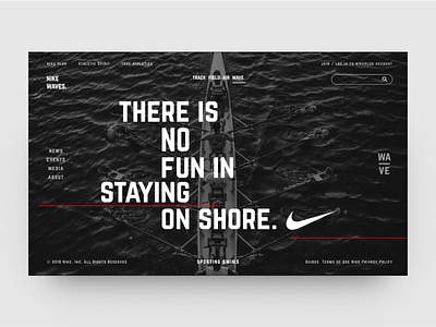 Nike Waves design figma interaction landing nike page sketch ui ux web