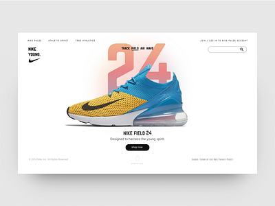 Nike Young clean ui landing page minimal nike shoes ui ux web design website young