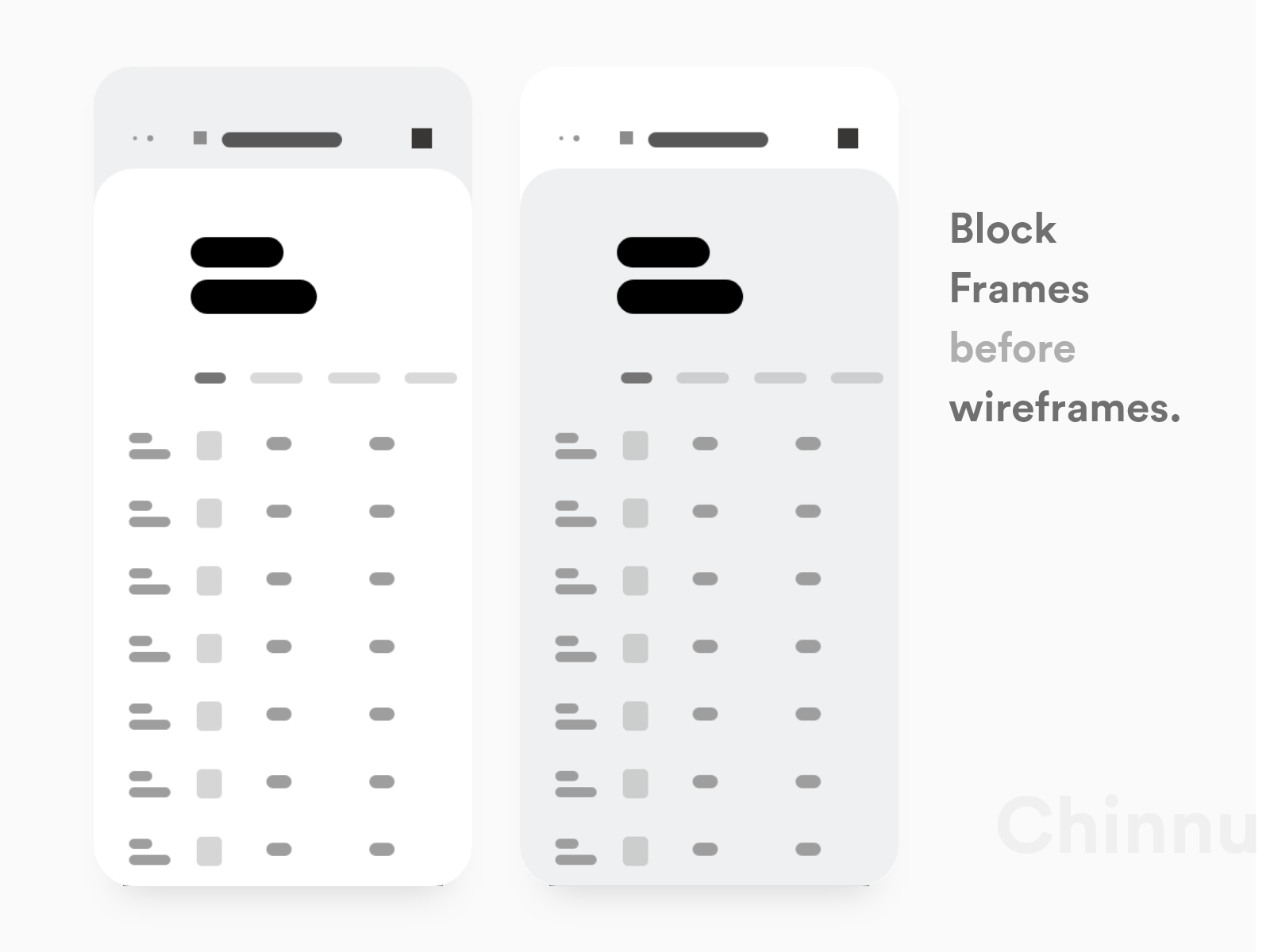 Block Frames before wireframes by Chintan Chavda on Dribbble