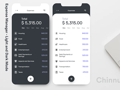 Expense Manager - Light and Dark Mode