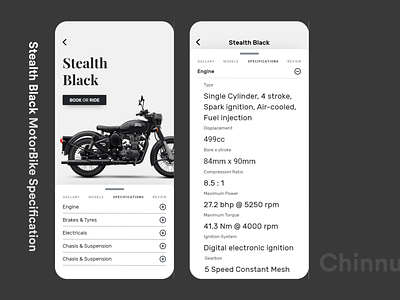 Stealth Black MotorBike Specifications