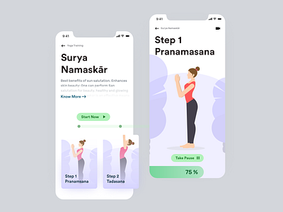 Yoga Fitness Plan App Ui adobexd clean ui design design thinking fitness app health app interaction interaction design minimal ui ui ux design ux yoga