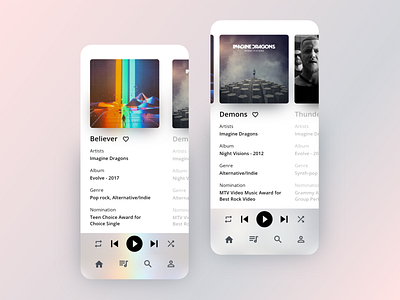 Music App UI - UI Design Challenge One