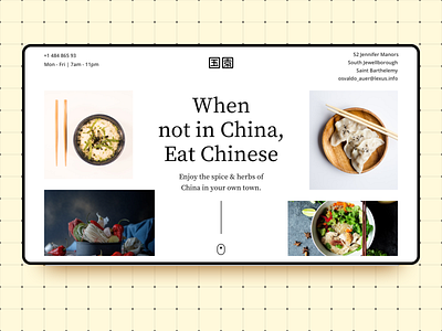 Chinese restaurants - Website chinese food minimal restaraunt ui desgin website