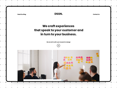 Design Agency - Landing Page agency landing page agency website design design thinking interaction design minimal ui ui ux design ux web design website concept