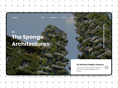 Sponge Architecture - Portfolio Website architecture landing page design portfolio website ui ui ux ux website concept website design