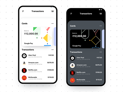 Google Pay Transactions - Feature Exploration Concept finance finance app financial financial app fintech google pay gpay mobile app mobile ui mobile uiux payment app