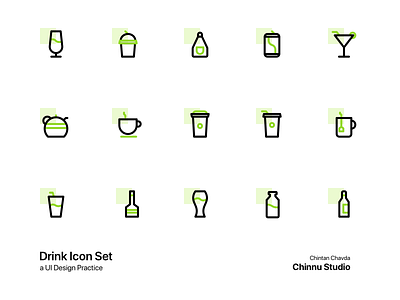 Drink Icon Set icon icon artwork icon design icon set iconography icons icons pack