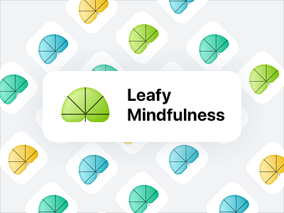 Leafy Mindfulness Stickers app icon app icons brand brand design brand identity logo sticker