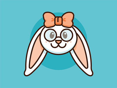 Bunny Girl - Glasses bunny character design design easter illustration