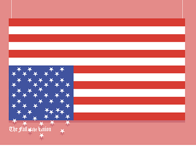 The Fall of the Union design digital art distress flag illustration illustrator stars strips typography union united states upside down vector