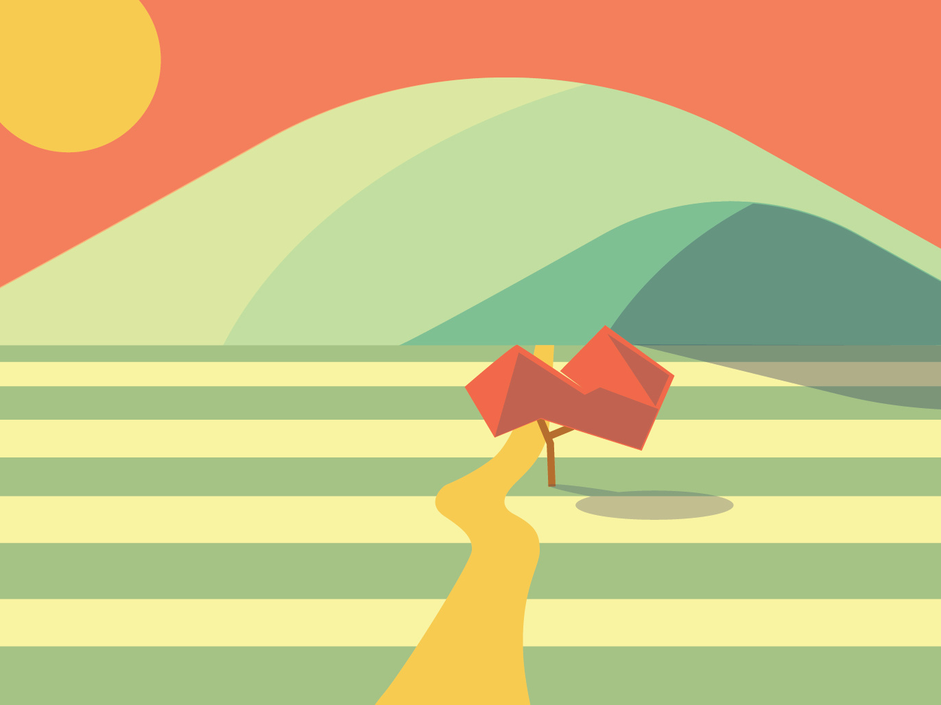 Tree By The Road By Nick Mackenrodt On Dribbble