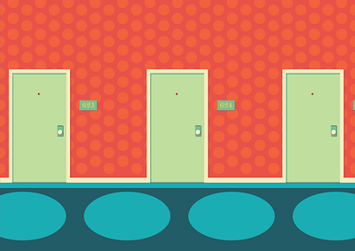 Room 624 door hallway hotelroom illustration illustrator pattern room vector