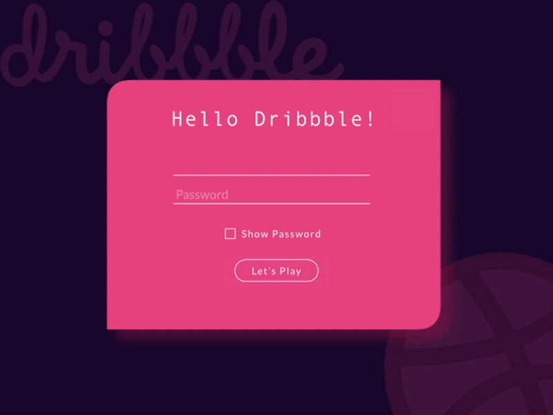 Hello Dribbble! animation debut designer interaction ui website