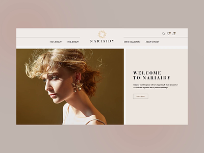 Luxury jewelry brand website concept adobe photoshop after effects design graphic design ui ux webdesign