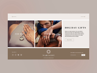 Luxury jewelry brand website concept adobe photoshop after effects animation design figma ui ux webdesign