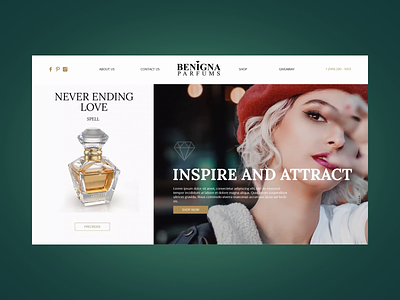 Benigna Parfums design concept adobe adobe photoshop after effects animation design ui ux webdesign website