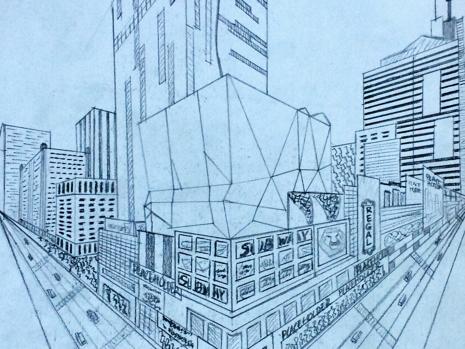 How to draw buildings like an architect in 2point or 3point perspective