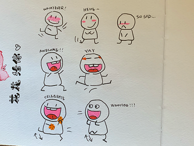 Cartoon doodle practice doodle emoji