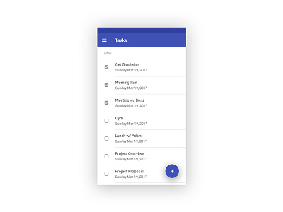 Daily UI 042 - Material Design To-Do List