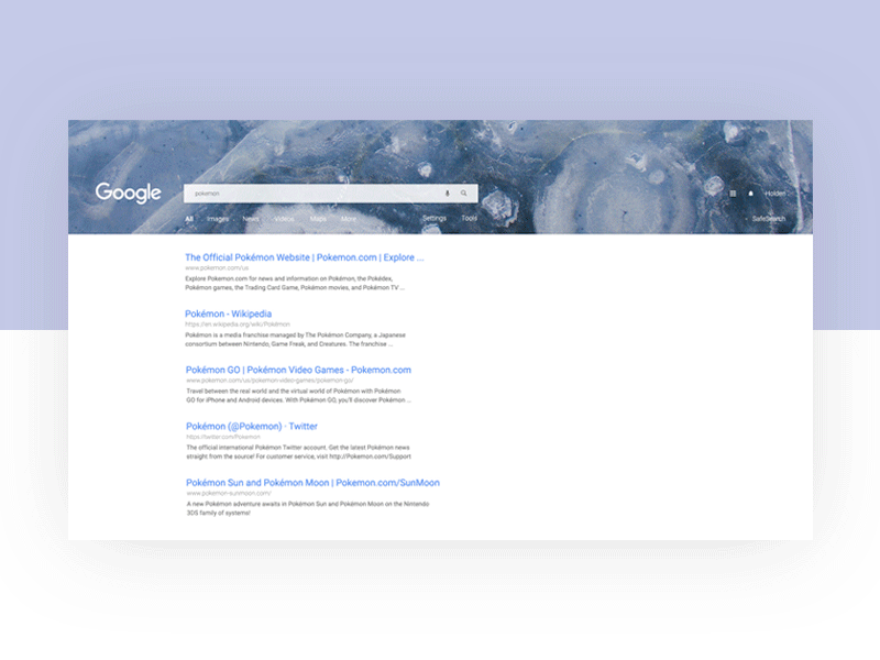 Google Material Concept Custom Header by Holden Anderson on Dribbble