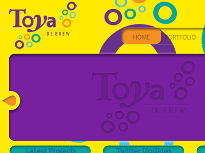 Toya Website Shot cool debrew design my portfolio shot toya website