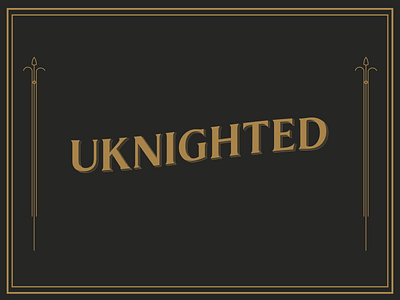 UKNIGHTED Victorian Logo gold greatest showman knights logo lone peak typography uknighted victorian
