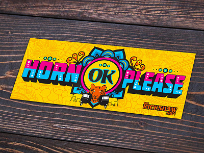 Horn OK Please branding design graphics illustrator marketing photoshop print sticker typography