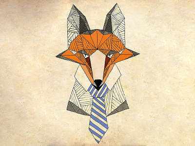 'Business Acumen' Fox animal design designers draw fierce fox graphic graphics magazine marketing print