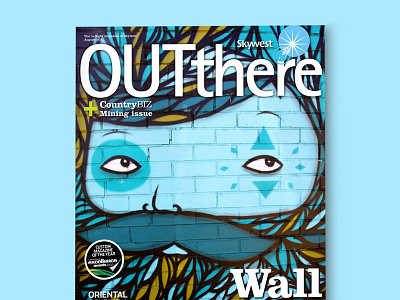 OUTthere Mag Cover australia cover design flight graffiti indesign lettering magazine plane reading typography