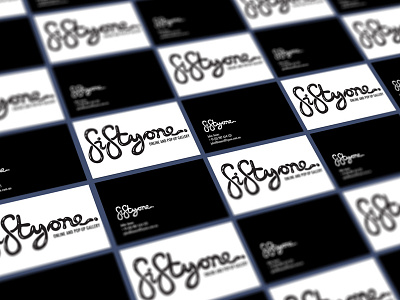 fiftyone Business Card art australia black business card gallery graphic design logo marketing pop up sydney typeface white