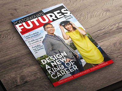 Postgraduate Futures magazine cover australia branding cover graphics logo magazine marketing print students university
