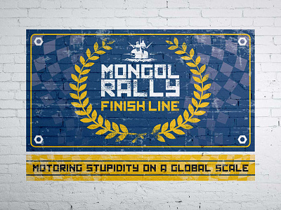 Mongol Rally 2017 Finish Line Banner branding design graphics illustrator marketing photoshop print rally travel typography